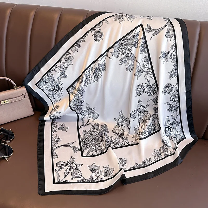 Foulard Carré à Imprimé Floral - Luxury Bags China avis et prix